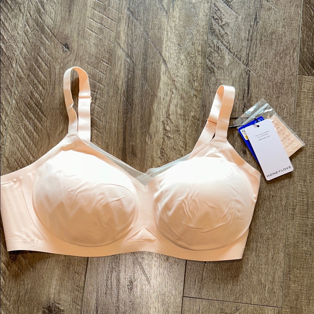 HONEYLOVE LIGHTLY PADDED BRA SIZE 2X BEIGE NWT